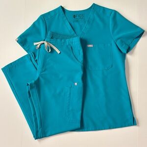 Figs Teal Caterina and Yola S/S Set